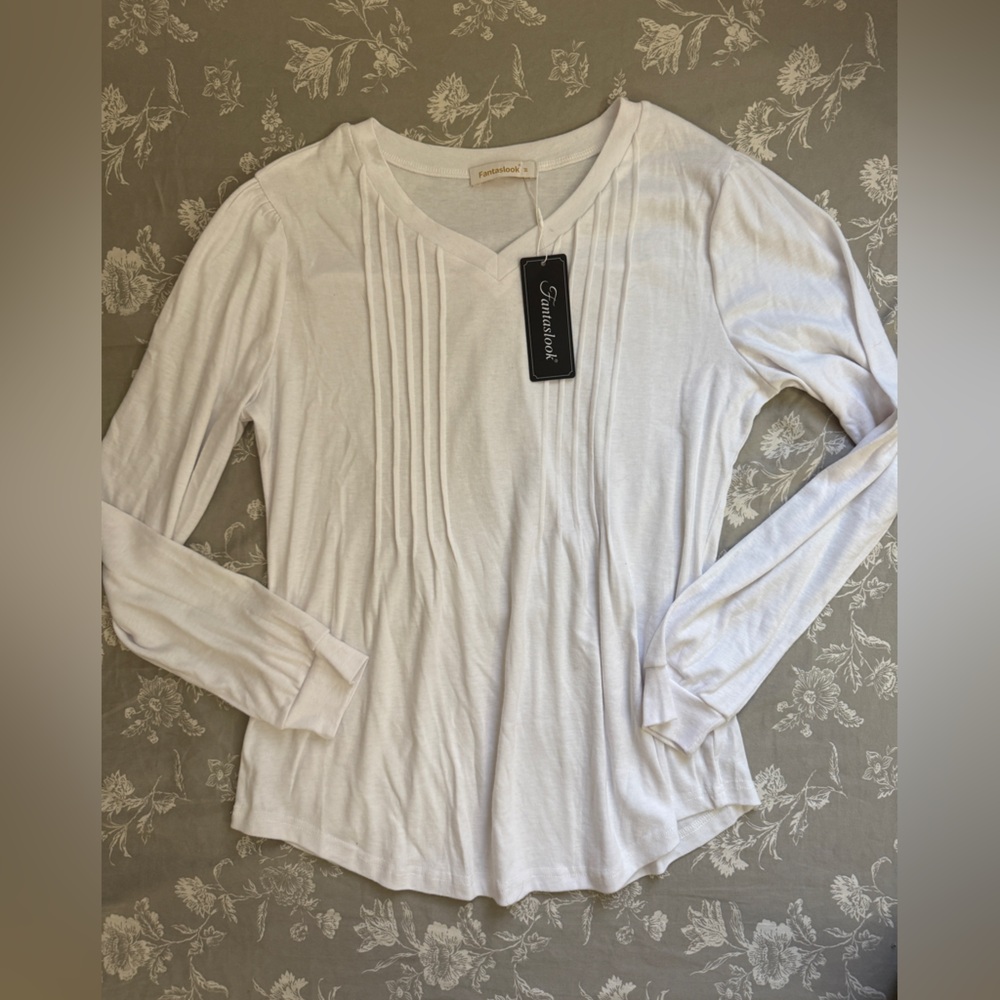 White Long Sleeve Top by Croft & Barrow